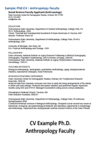CV Example PhD Anthro