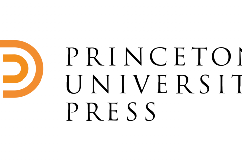 large orange P to the left, the words princeton university press in black to the right